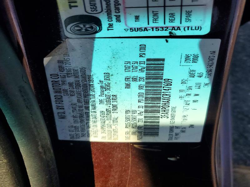 2012 Ford Fusion მანქანა იყიდება აუქციონზე, vin: 3FAHP0HAXCR147609, აუქციონის ნომერი: 50769576