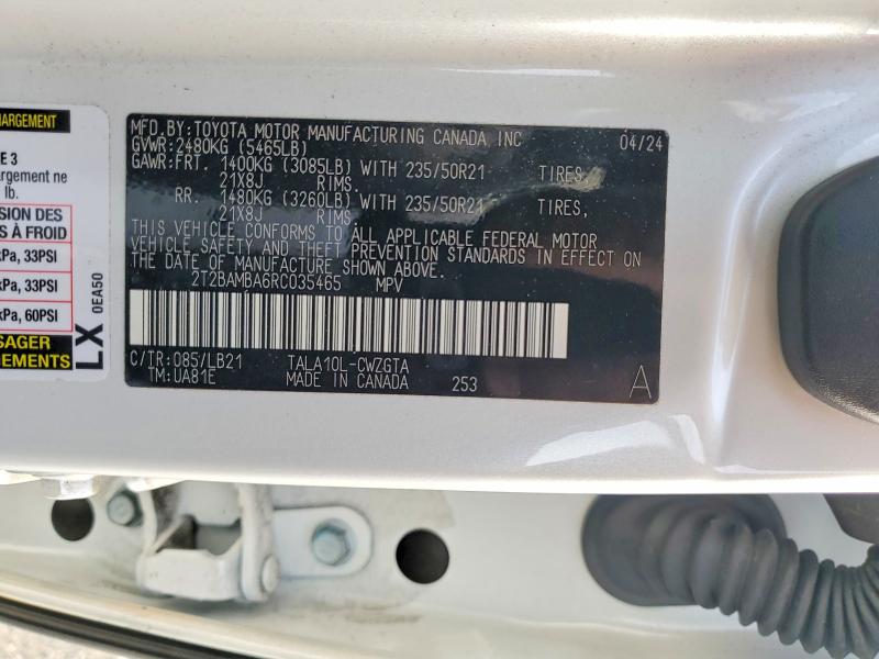 Продажа на аукционе авто 2024 Lexus Rx 350, vin: 2T2BAMBA6RC035465, номер лота: 52217726