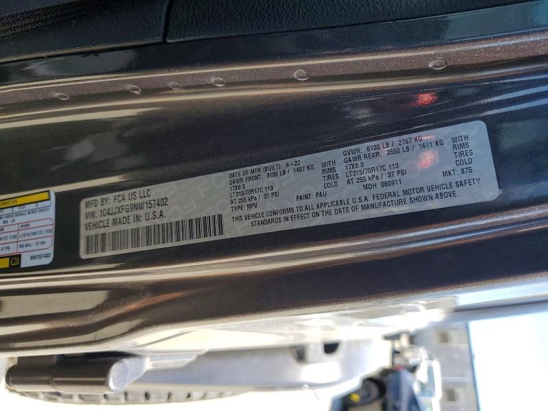 Продажа на аукционе авто 2022 Jeep Wrangler Unlimited, vin: 1C4JJXFG9NW157402, номер лота: 55567016