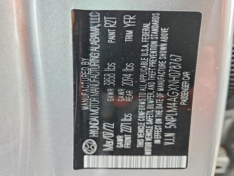 Продажа на аукционе авто 2022 Hyundai Elantra, vin: 5NPLM4AGXNH078767, номер лота: 52094076