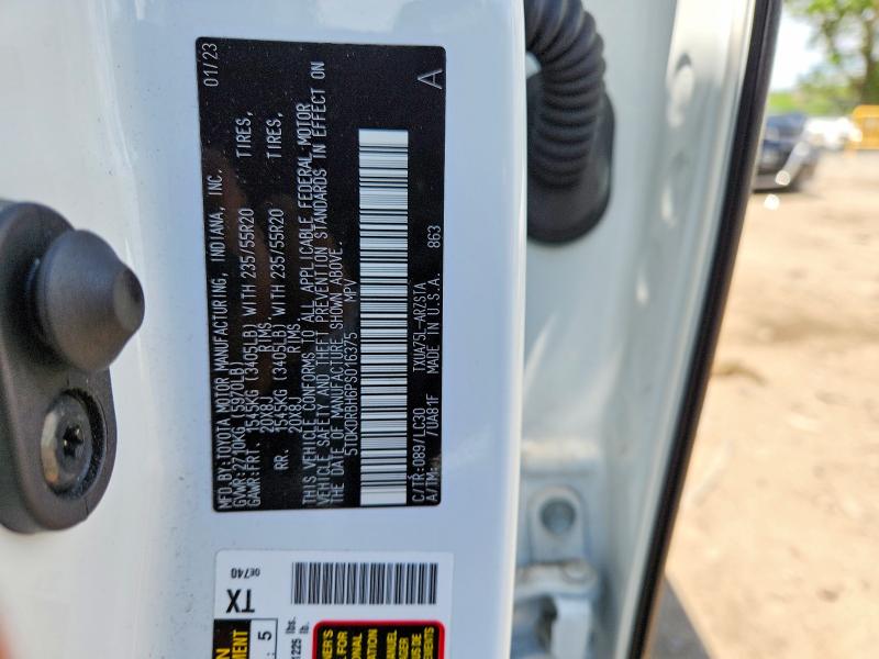 2023 Toyota Highlander მანქანა იყიდება აუქციონზე, vin: 5TDKDRBH6PS016375, აუქციონის ნომერი: 53137266
