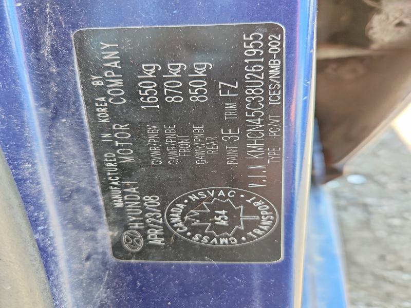 Продажа на аукционе авто 2008 Hyundai Accent, vin: KMHCN45C38U261955, номер лота: 52652166