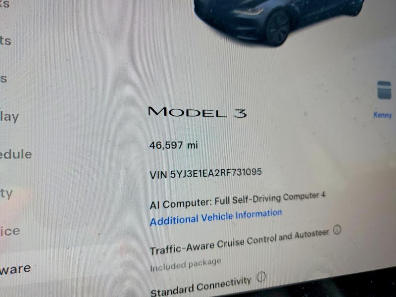 Продажа на аукционе авто 2024 Tesla Model 3, vin: 5YJ3E1EA2RF731095, номер лота: 53631476