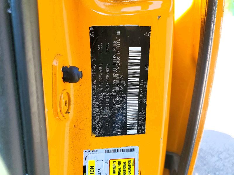 2016 Toyota Sienna მანქანა იყიდება აუქციონზე, vin: 5TDKK3DC4GS764014, აუქციონის ნომერი: 55364946