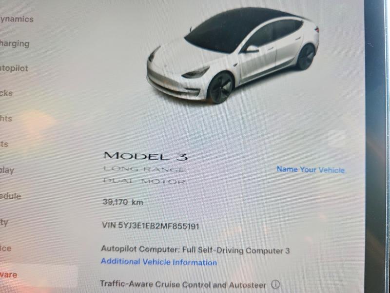 Продажа на аукционе авто 2021 Tesla Model 3, vin: 5YJ3E1EB2MF855191, номер лота: 52890346