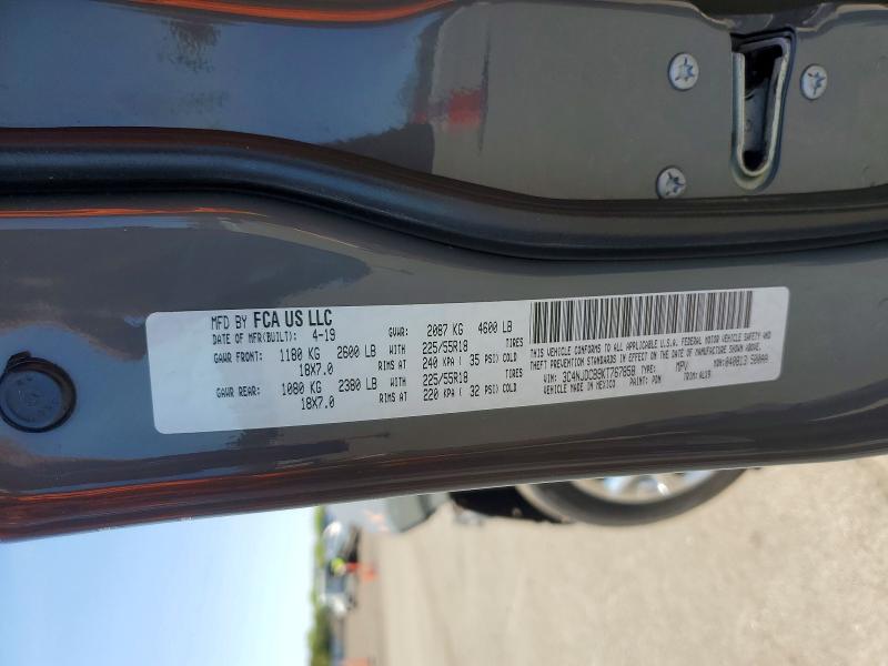 53615546 :رقم المزاد ، 3C4NJDCB9KT767858 vin ، 2019 Jeep Compass مزاد بيع
