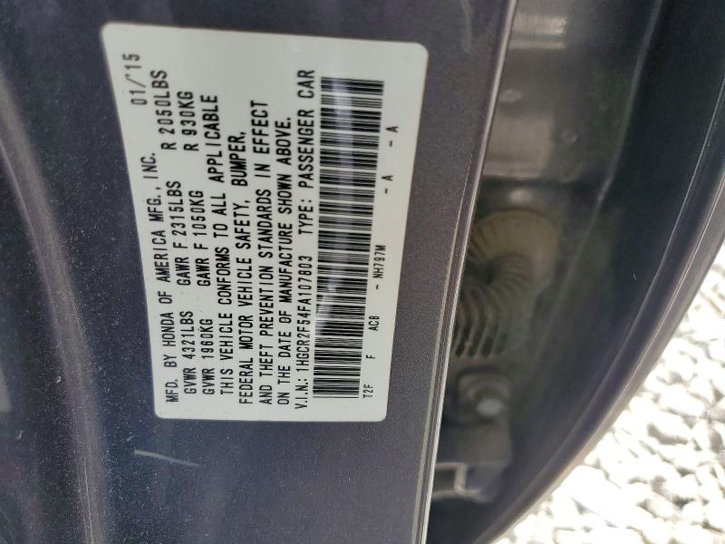 Продажа на аукционе авто 2015 Honda Accord, vin: 1HGCR2F54FA107803, номер лота: 52356876