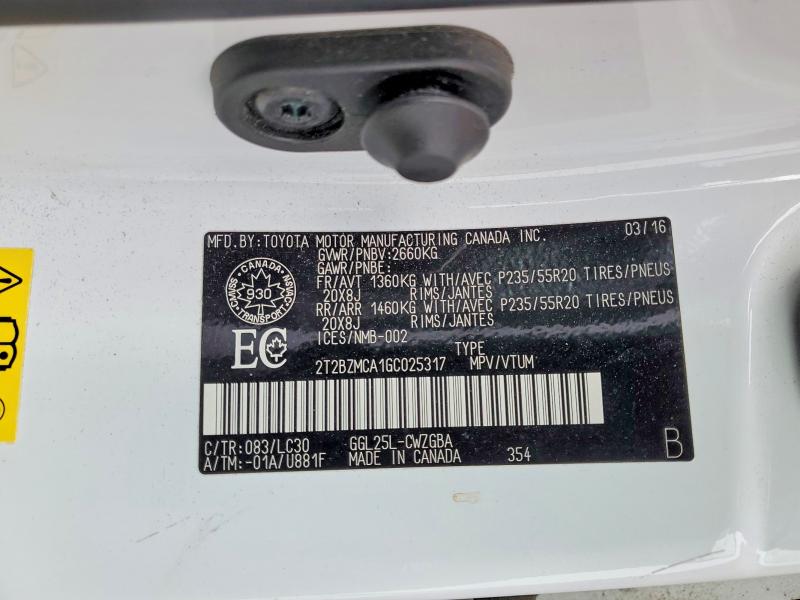 Продаж на аукціоні авто 2016 Lexus Rx 350, vin: 2T2BZMCA1GC025317, номер лоту: 46271246