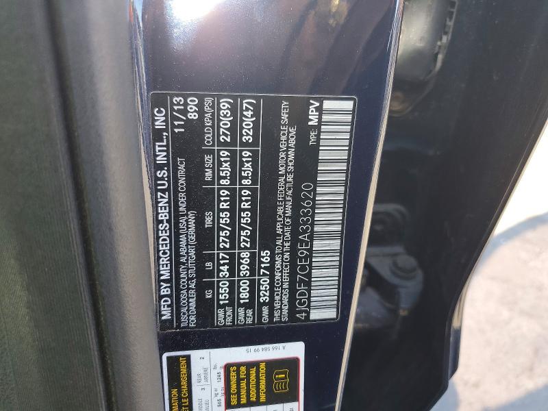 Aukcja sprzedaży 2014 Mercedes-benz Gl, vin: 4JGDF7CE9EA333620, numer aukcji: 53091346