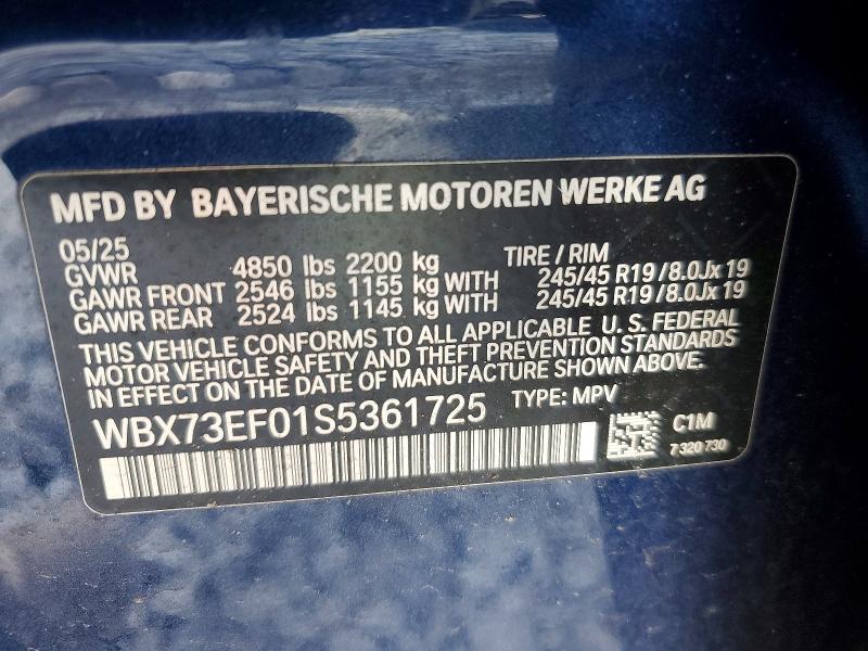 Продажа на аукционе авто 2025 Bmw X1, vin: WBX73EF01S5361725, номер лота: 52553256