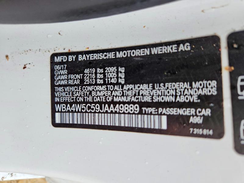 Продаж на аукціоні авто 2018 Bmw 430xi, vin: WBA4W5C59JAA49889, номер лоту: 54951266
