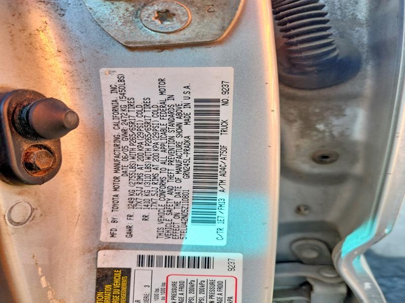Aukcja sprzedaży 2005 Toyota Tacoma, vin: 5TELU42N05Z110801, numer aukcji: 51669636
