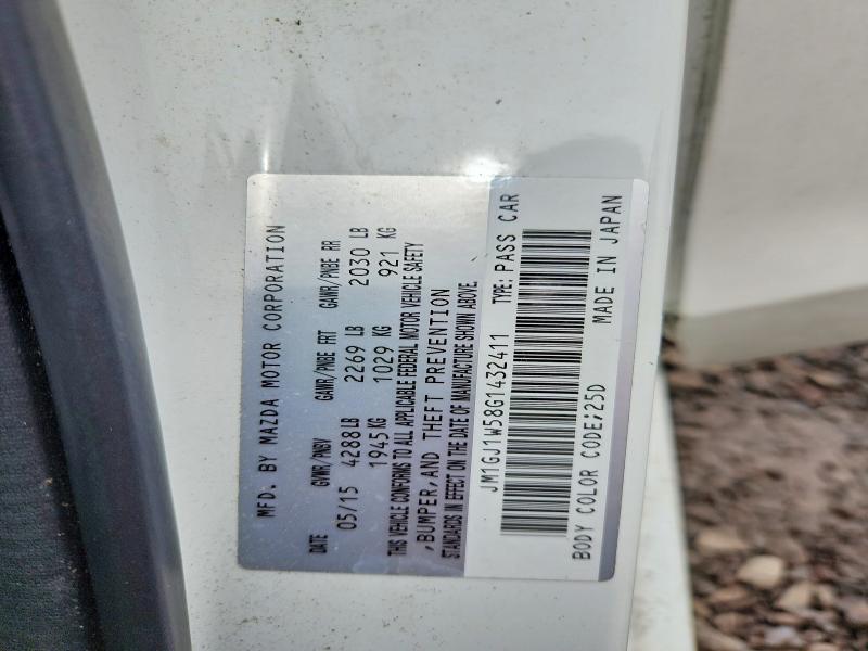 52877776 :رقم المزاد ، JM1GJ1W58G1432411 vin ، 2016 Mazda 6 مزاد بيع