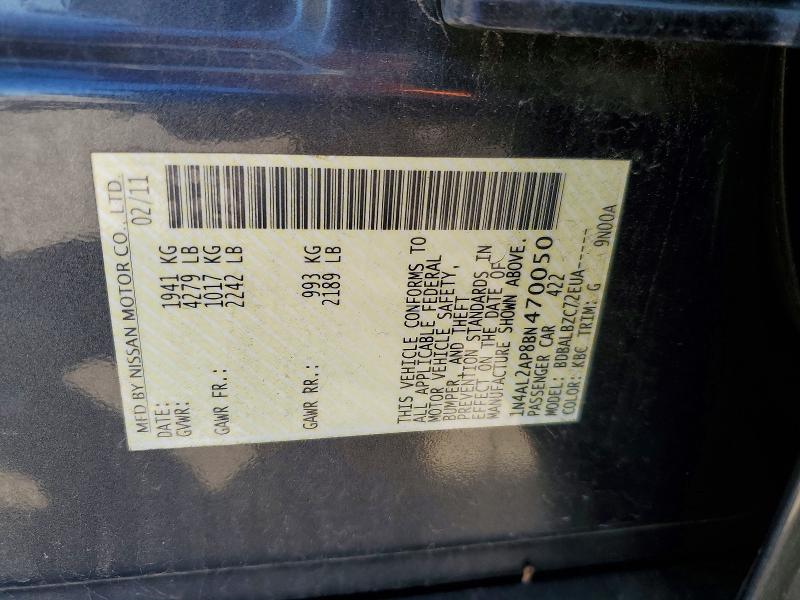 2011 Nissan Altima მანქანა იყიდება აუქციონზე, vin: 1N4AL2AP8BN470050, აუქციონის ნომერი: 55354266