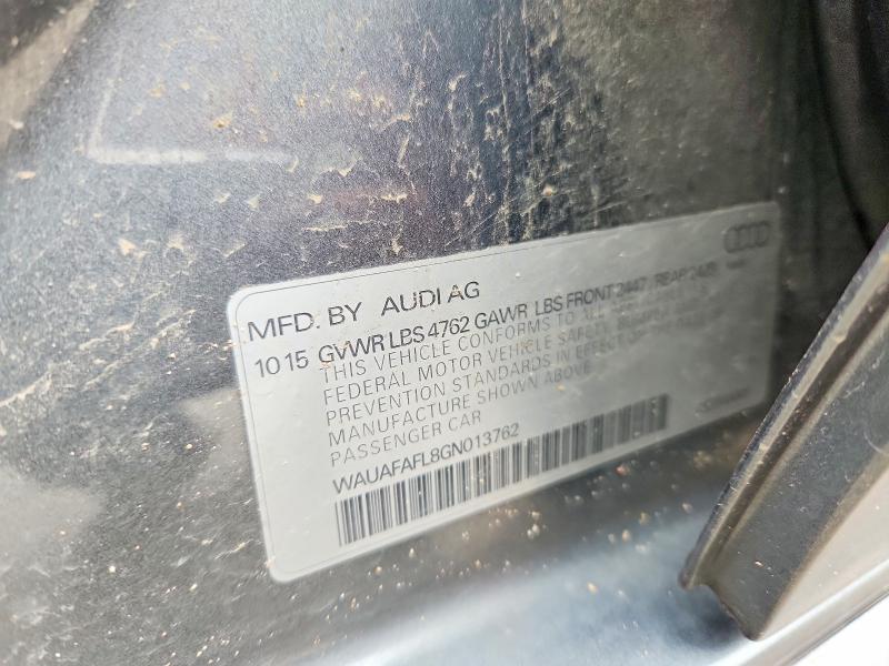 54468616 :رقم المزاد ، WAUAFAFL8GN013762 vin ، 2016 Audi A4 مزاد بيع
