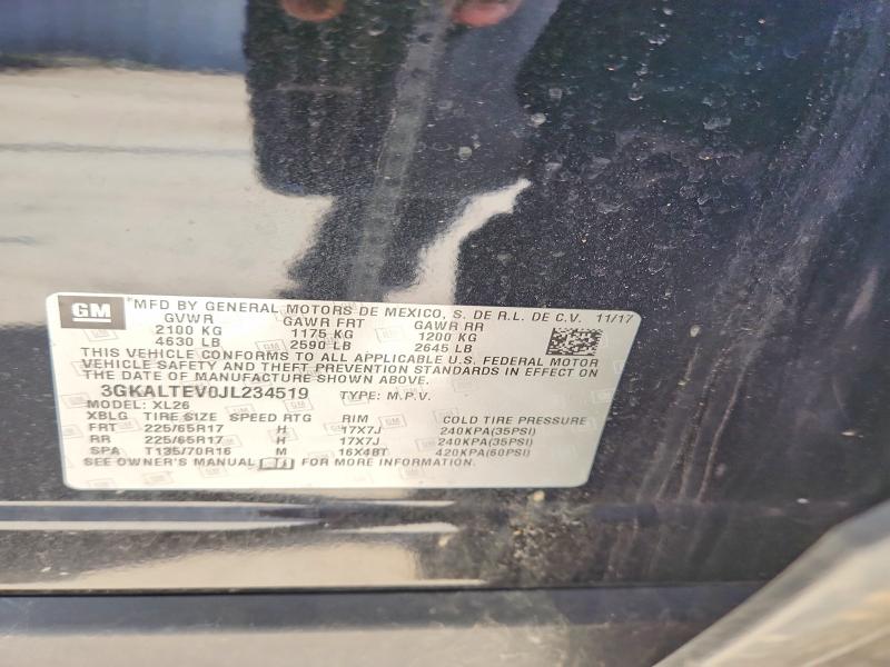 2018 Gmc Terrain მანქანა იყიდება აუქციონზე, vin: 3GKALTEV0JL234519, აუქციონის ნომერი: 52641476