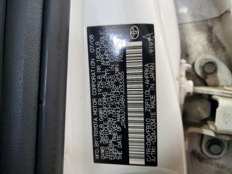 Продаж на аукціоні авто 2009 Scion Xd, vin: JTKKU10489J033365, номер лоту: 53639176