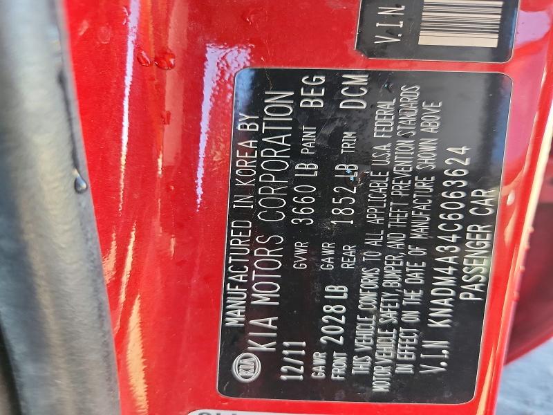 Продаж на аукціоні авто 2012 Kia Rio, vin: KNADM4A34C6063624, номер лоту: 54109436