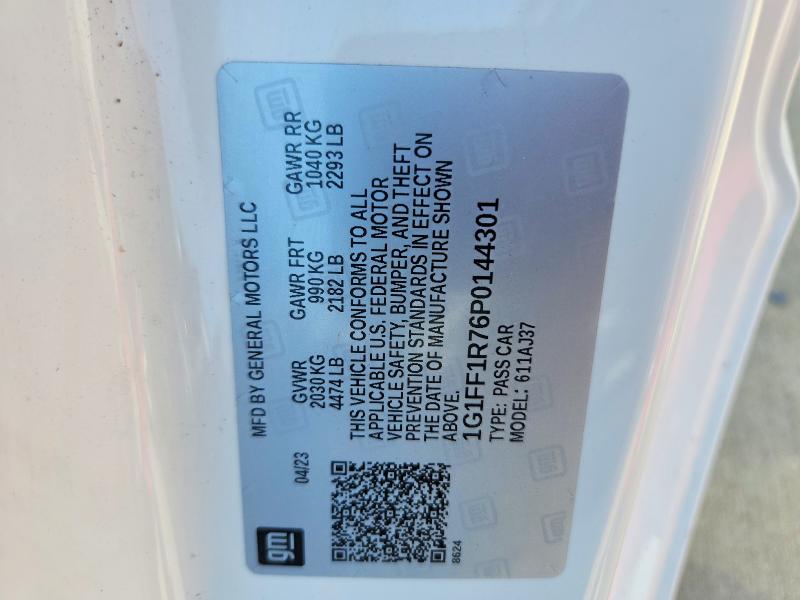 Aukcja sprzedaży 2023 Chevrolet Camaro, vin: 1G1FF1R76P0144301, numer aukcji: 53587756
