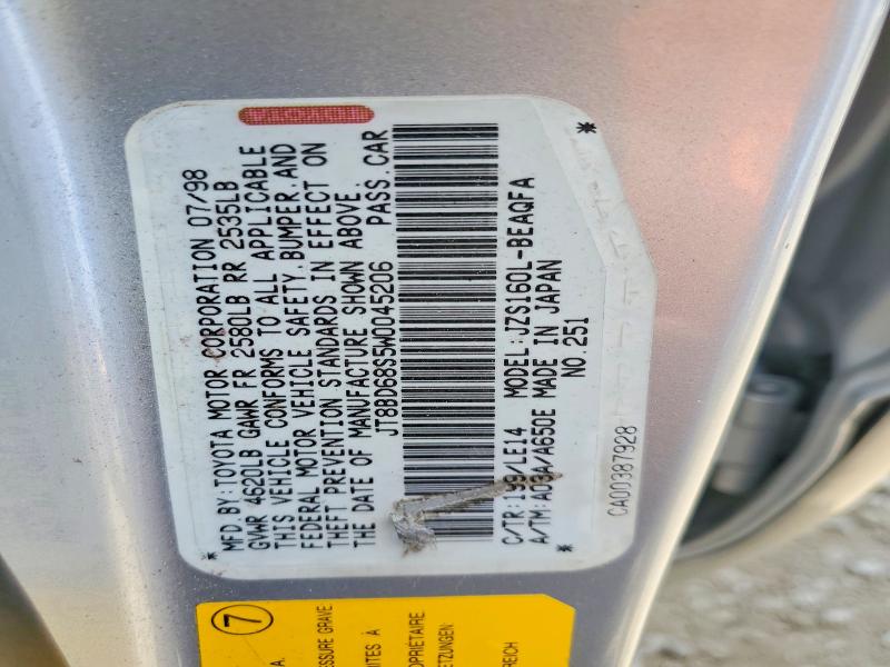 Продажа на аукционе авто 1998 Lexus Gs, vin: JT8BD68S5W0045206, номер лота: 55635666