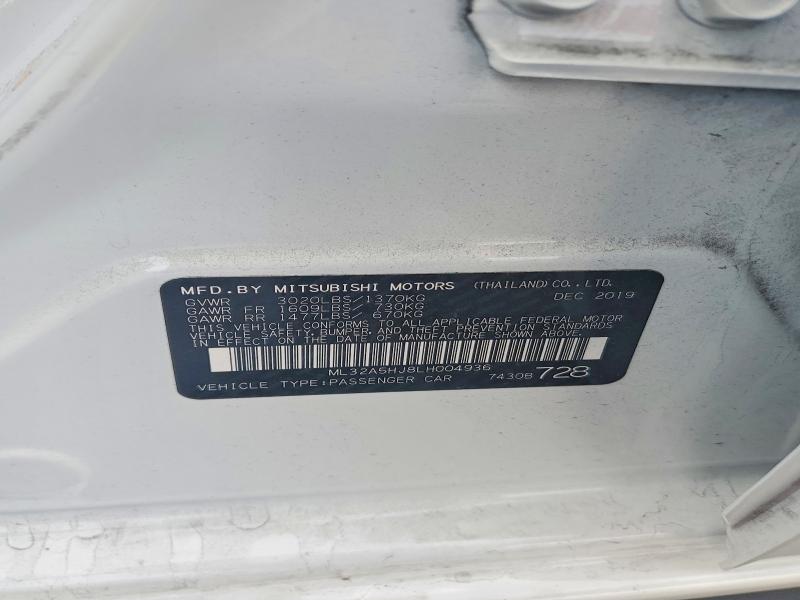 Продаж на аукціоні авто 2020 Mitsubishi Mirage, vin: ML32A5HJ8LH004936, номер лоту: 53190976