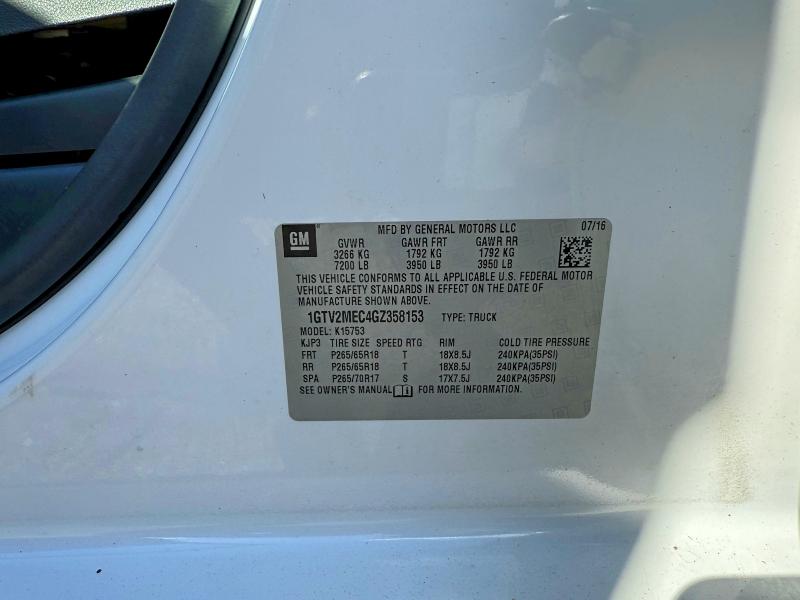 Продаж на аукціоні авто 2016 Gmc Sierra, vin: 1GTV2MEC4GZ358153, номер лоту: 52424216
