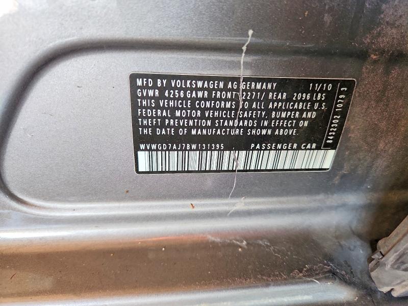 Aukcja sprzedaży 2011 Volkswagen Gti, vin: WVWGD7AJ7BW131395, numer aukcji: 53837476