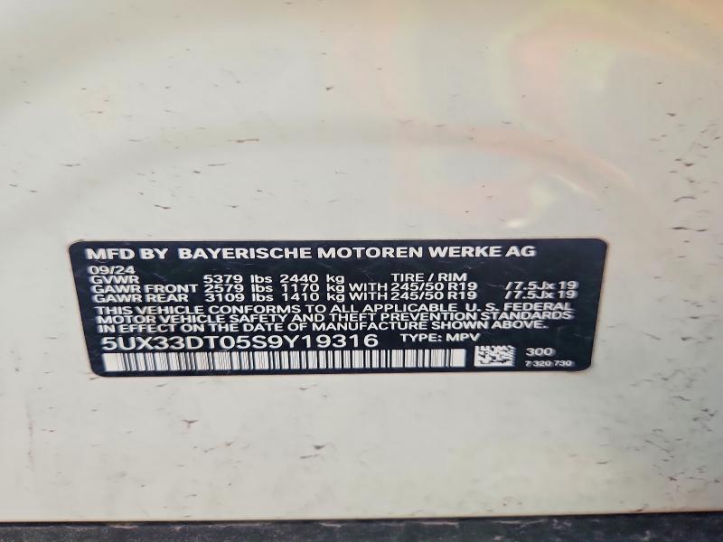 Продажа на аукционе авто 2025 Bmw X4, vin: 5UX33DT05S9Y19316, номер лота: 54500996