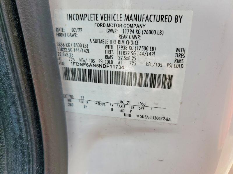 Продажа на аукционе авто 2022 Ford F650, vin: 1FDNF6AN5NDF11734, номер лота: 48869926