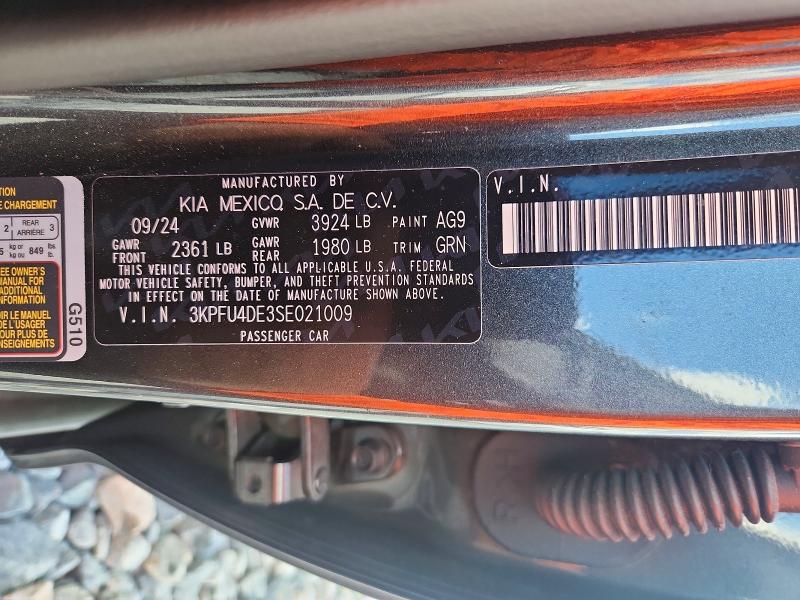2025 Kia K4 მანქანა იყიდება აუქციონზე, vin: 3KPFU4DE3SE021009, აუქციონის ნომერი: 53706296