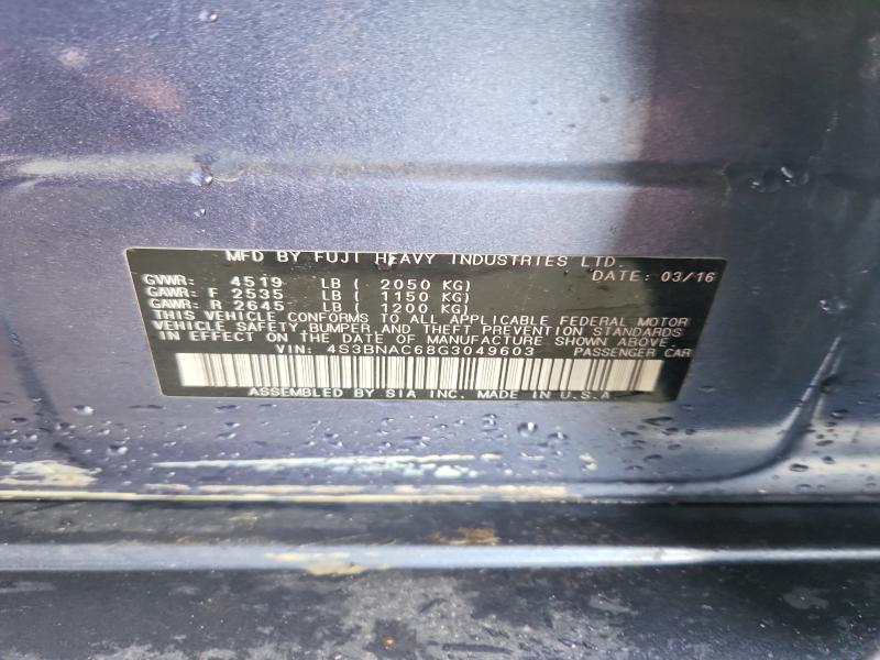 Aukcja sprzedaży 2016 Subaru Legacy, vin: 4S3BNAC68G3049603, numer aukcji: 52226466