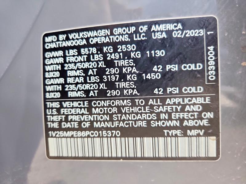 Aukcja sprzedaży 2023 Volkswagen Id.4, vin: 1V25MPE86PC015370, numer aukcji: 52817406