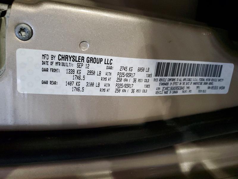 2013 Chrysler Town & Country მანქანა იყიდება აუქციონზე, vin: 2C4RC1BG0DR563849, აუქციონის ნომერი: 52061346