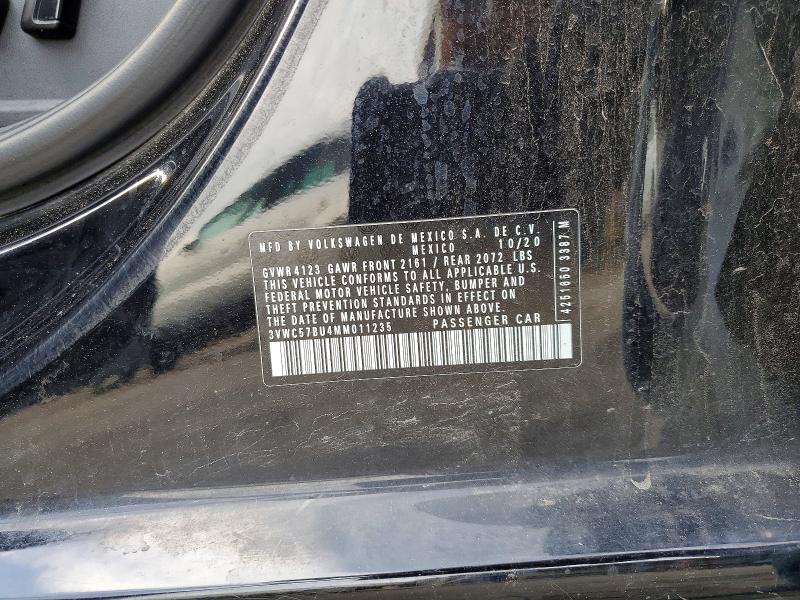 Aukcja sprzedaży 2021 Volkswagen Jetta, vin: 3VWC57BU4MM011235, numer aukcji: 54836846