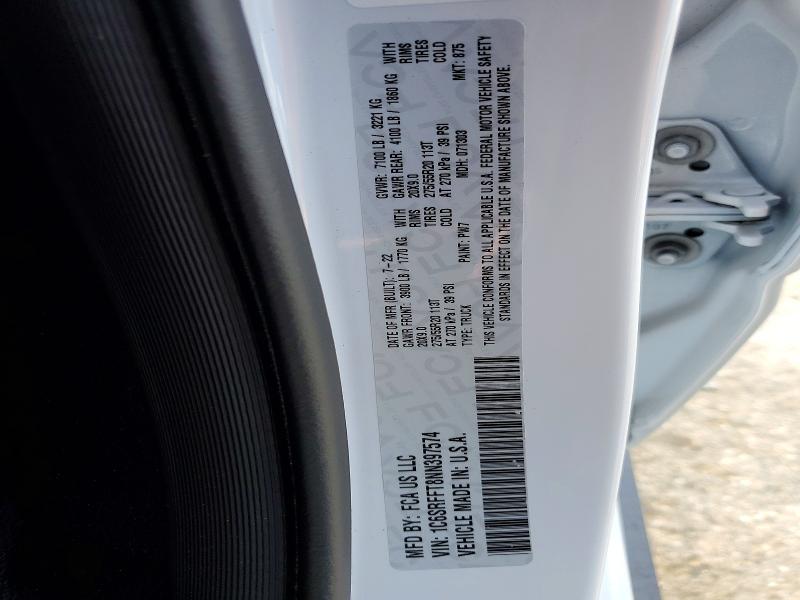 52359676 :رقم المزاد ، 1C6SRFFT8NN397574 vin ، 2022 Ram 1500 مزاد بيع