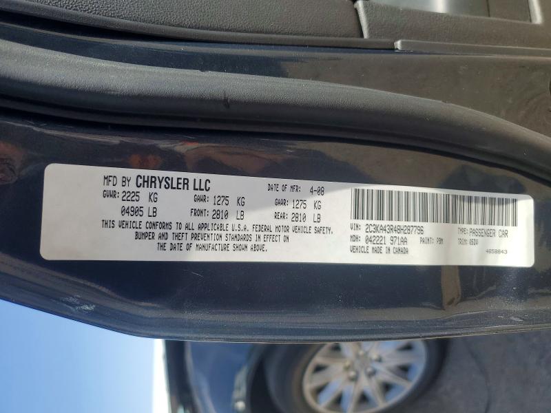 Продаж на аукціоні авто 2008 Chrysler 300, vin: 2C3KA43R48H287796, номер лоту: 53582786