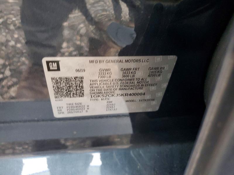 Auction sale of the 2019 Gmc Yukon, vin: 1GKS2CKJ5KR400004, lot number: 54842406
