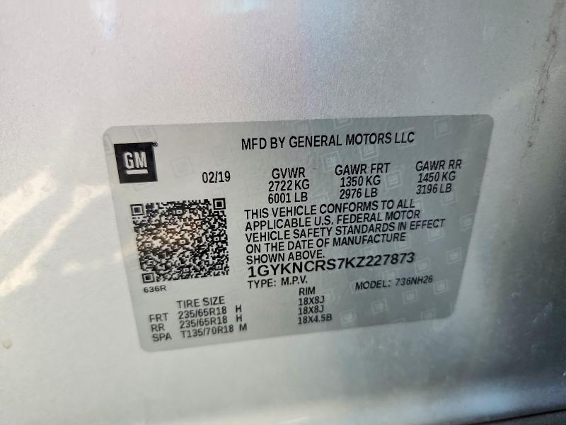 Продаж на аукціоні авто 2019 Cadillac Xt5, vin: 1GYKNCRS7KZ227873, номер лоту: 54298756