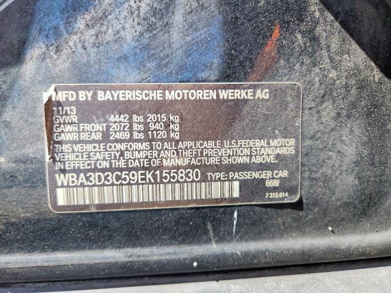 51905126 :رقم المزاد ، WBA3D3C59EK155830 vin ، 2014 Bmw 328 مزاد بيع