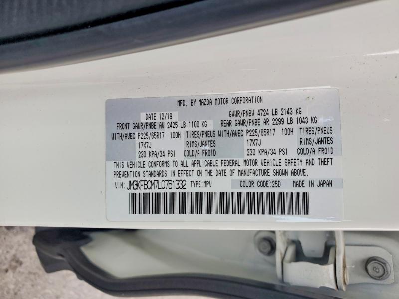Продажа на аукционе авто 2020 Mazda Cx-5, vin: JM3KFBCM7L0761332, номер лота: 54442576