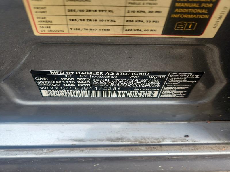 Продаж на аукціоні авто 2011 Mercedes-benz Cls, vin: WDDDJ7CB3BA172286, номер лоту: 52900266