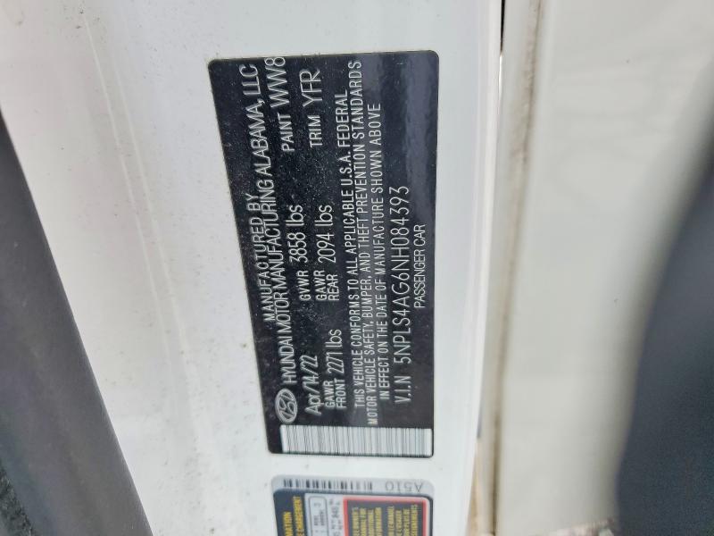 Aukcja sprzedaży 2022 Hyundai Elantra, vin: 5NPLS4AG6NH084393, numer aukcji: 52566296