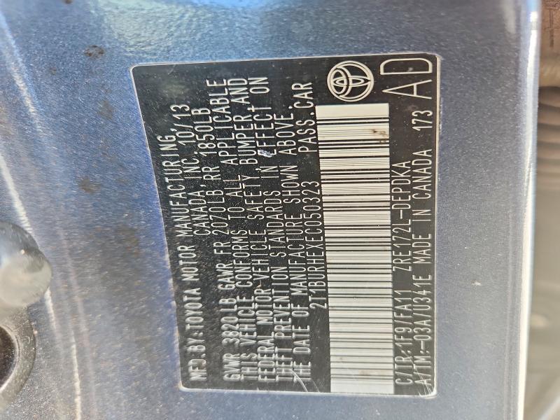 Aukcja sprzedaży 2014 Toyota Corolla, vin: 2T1BURHEXEC050323, numer aukcji: 53934576