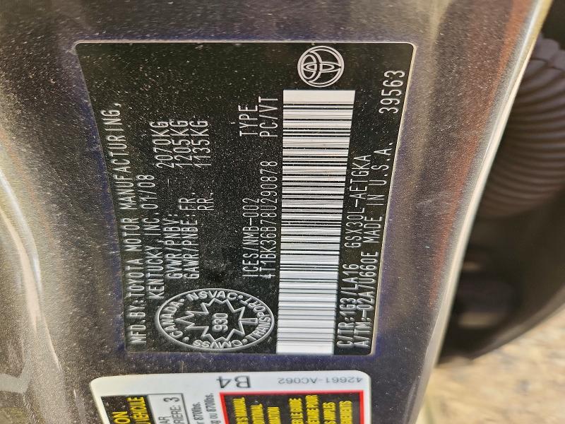 Aukcja sprzedaży 2008 Toyota Avalon, vin: 4T1BK36B78U290878, numer aukcji: 51906766