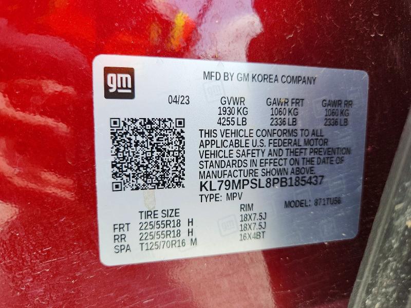 Продаж на аукціоні авто 2023 Chevrolet Trailblazer, vin: KL79MPSL8PB185437, номер лоту: 53969956