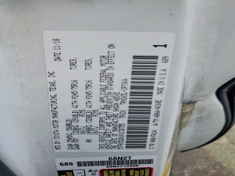 54625276 :رقم المزاد ، 5TFRX5GN1KX138755 vin ، 2019 Toyota Tacoma مزاد بيع