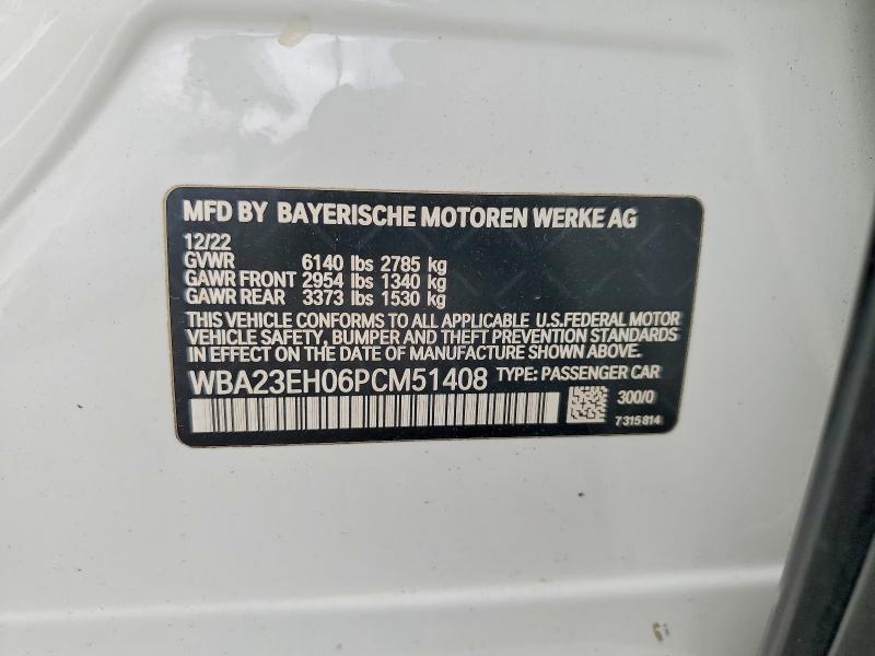 52212816 :رقم المزاد ، WBA23EH06PCM51408 vin ، 2023 Bmw 740 مزاد بيع
