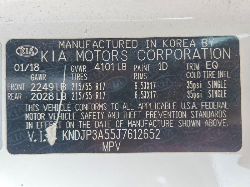 Aukcja sprzedaży 2018 Kia Soul, vin: KNDJP3A55J7612652, numer aukcji: 55367346