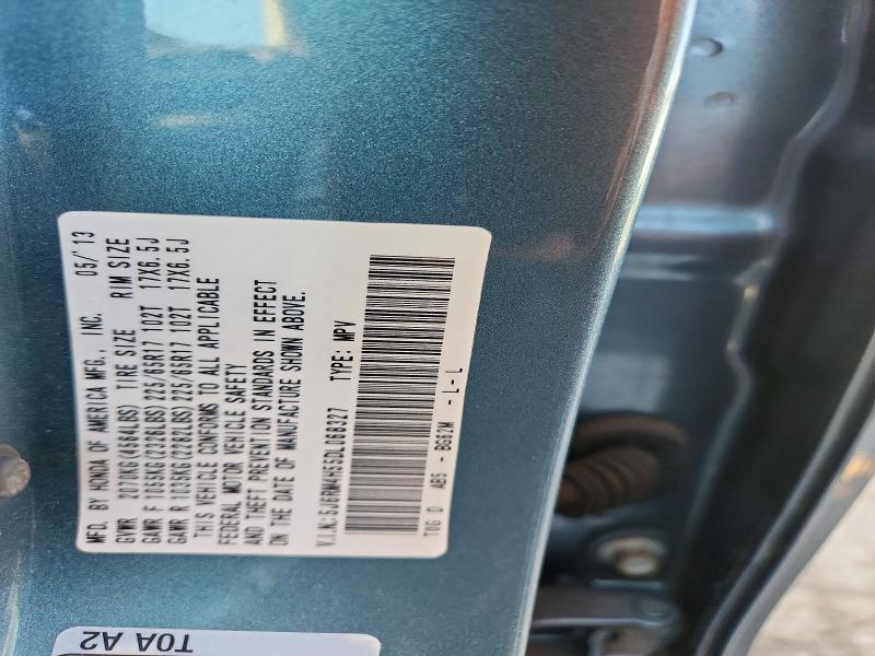 53101296 :رقم المزاد ، 5J6RM4H55DL068327 vin ، 2013 Honda Cr-v مزاد بيع