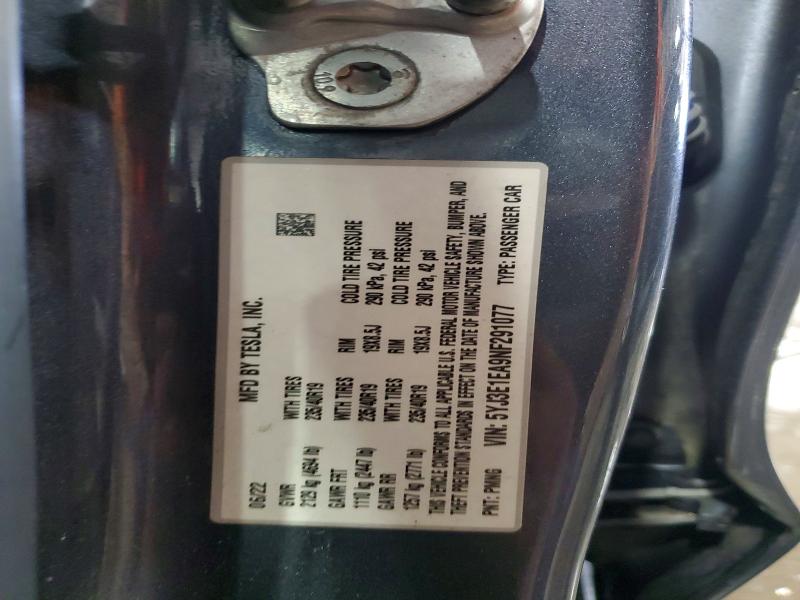Продажа на аукционе авто 2022 Tesla Model 3, vin: 5YJ3E1EA9NF291077, номер лота: 54546756